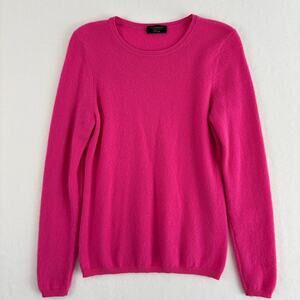 100% Cashmere Charter Club Luxury Women's Pink Medium Crew Neck Sweater